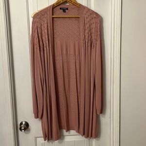 Women’s lightweight pink cardigan size 3X